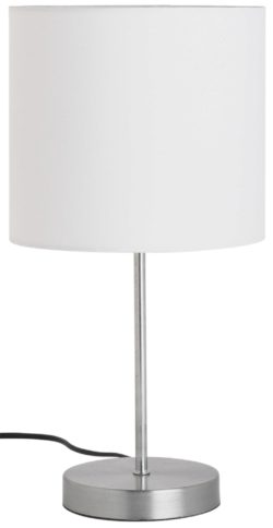 ColourMatch Satin Stick Table Lamp - Super White